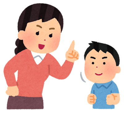 子どもにアドバイスをするママ