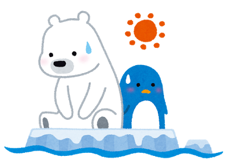 ペンギンと白熊のイラスト