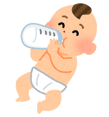 ミルクを飲む赤ちゃん