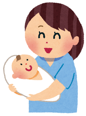 赤ちゃんをだっこするママ