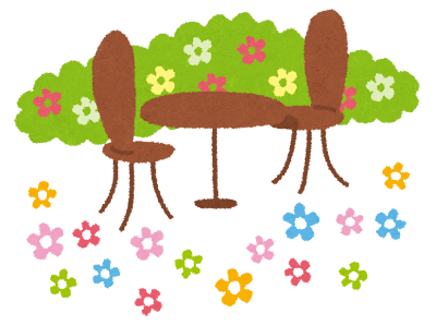 おしゃれな庭のイラスト