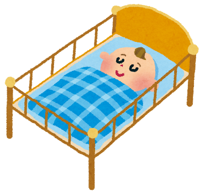 ベビーベッドのイラスト